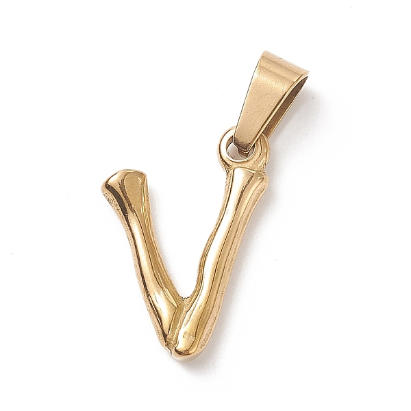 PandaHall 304 Stainless Steel Pendants, Bamboo Style, Letter, Golden Color, Letter.V, 19.5x12x3mm, Hole: 3x7mm 304 Stainless Steel Letter V
PandaHall 304 Stainless Steel Pendants, Bamboo Style, Letter, Golden Color, Letter.V, 19.5x12x3mm, Hole: 3x7mm 304 Stainless Steel Letter V
