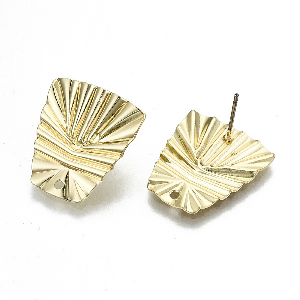 PandaHall Rack Plating Iron Stud Earring Findings, Cadmium Free & Lead Free, with Steel Pins, Plicated Trapezoid, Light Gold, 21x19mm, Hole...
PandaHall Rack Plating Iron Stud Earring Findings, Cadmium Free & Lead Free, with Steel Pins, Plicated Trapezoid, Light Gold, 21x19mm, Hole...