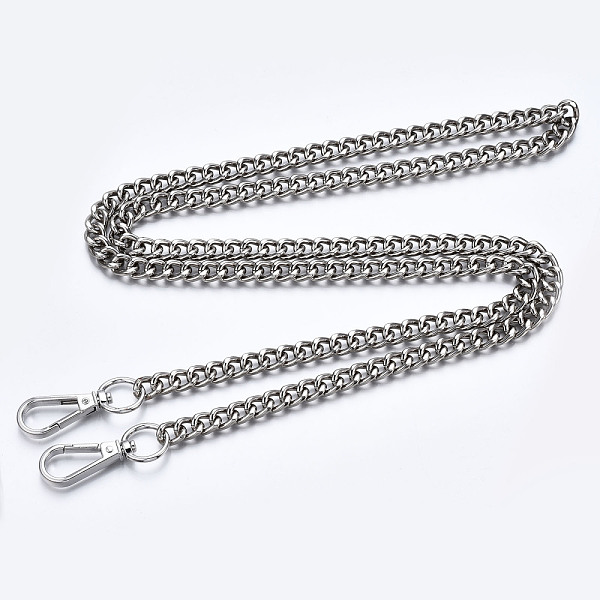 PandaHall Bag Chains Straps, Iron Curb Link Chains, with Alloy Swivel Clasps, for Bag Replacement Accessories, Platinum, 1190x9mm Iron
PandaHall Bag Chains Straps, Iron Curb Link Chains, with Alloy Swivel Clasps, for Bag Replacement Accessories, Platinum, 1190x9mm Iron
