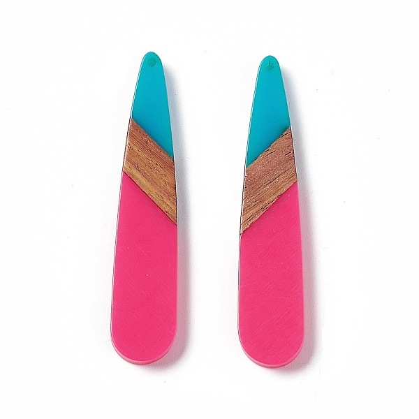 PandaHall Opaque Resin & Walnut Wood Big Pendants, Teardrop Charms, Deep Pink, 53.5x11x3.5mm, Hole: 1.4mm Resin+Wood Teardrop
PandaHall Opaque Resin & Walnut Wood Big Pendants, Teardrop Charms, Deep Pink, 53.5x11x3.5mm, Hole: 1.4mm Resin+Wood Teardrop
