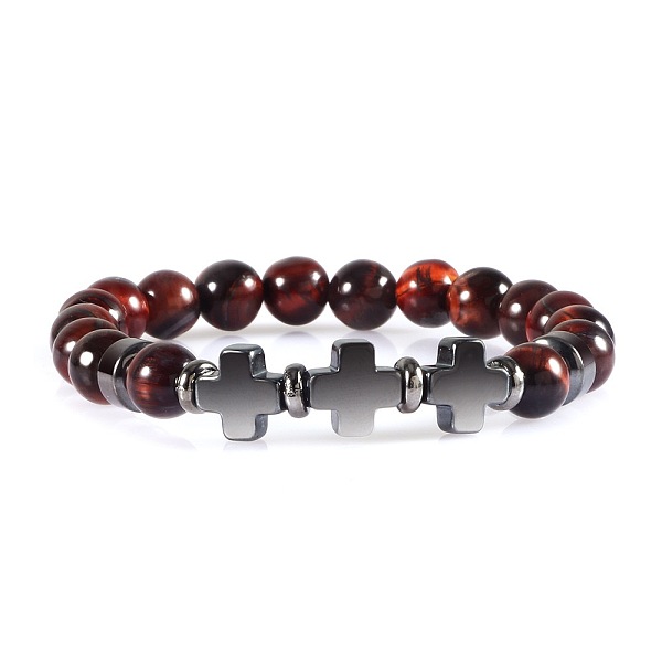 PandaHall Volcanic Lava Stone Beaded Bracelet with Cross Pendant Tiger Eye Yoga Tiger Eye Cross
PandaHall Volcanic Lava Stone Beaded Bracelet with Cross Pendant Tiger Eye Yoga Tiger Eye Cross