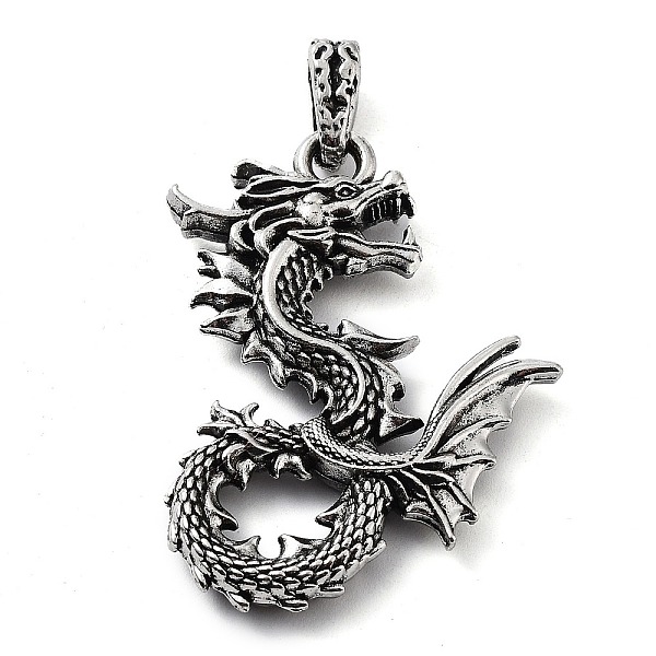 PandaHall Tibetan Style Alloy Pendants, Dragon Charms, Antique Silver, 46.5x33.5x6.5mm, Hole: 8x4mm Alloy Dragon
PandaHall Tibetan Style Alloy Pendants, Dragon Charms, Antique Silver, 46.5x33.5x6.5mm, Hole: 8x4mm Alloy Dragon