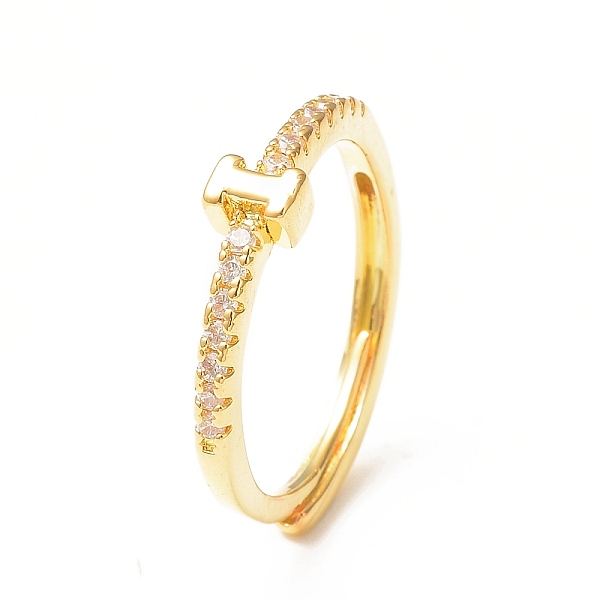 PandaHall Clear Cubic Zirconia Initial Letter Adjustable Ring, Golden Brass Jewelry for Women, Letter.I, Inner Diameter: 18mm Brass+Cubic...
PandaHall Clear Cubic Zirconia Initial Letter Adjustable Ring, Golden Brass Jewelry for Women, Letter.I, Inner Diameter: 18mm Brass+Cubic...