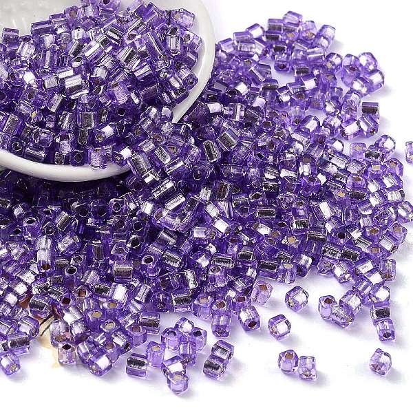 PandaHall Glass Seed Beads, Silver Lined, Square, Medium Purple, 3~4x3x3mm, Hole: 1.2mm, about 6300pcs/pound Glass
PandaHall Glass Seed Beads, Silver Lined, Square, Medium Purple, 3~4x3x3mm, Hole: 1.2mm, about 6300pcs/pound Glass
