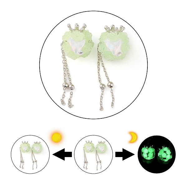 PandaHall Handmade Luminous Polymer Clay Rhinestone Beads, Resin Fishtail & Acrylic Rose & Alloy Chain, Glow in the Dark, Crown, Pale Green...
PandaHall Handmade Luminous Polymer Clay Rhinestone Beads, Resin Fishtail & Acrylic Rose & Alloy Chain, Glow in the Dark, Crown, Pale Green...