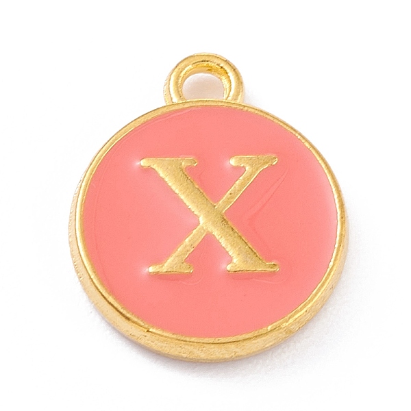 PandaHall Golden Plated Alloy Enamel Charms, Enamelled Sequins, Flat Round with Alphabet, Letter.X, Hot Pink, 14x12x2mm, Hole: 1.5mm...
PandaHall Golden Plated Alloy Enamel Charms, Enamelled Sequins, Flat Round with Alphabet, Letter.X, Hot Pink, 14x12x2mm, Hole: 1.5mm...
