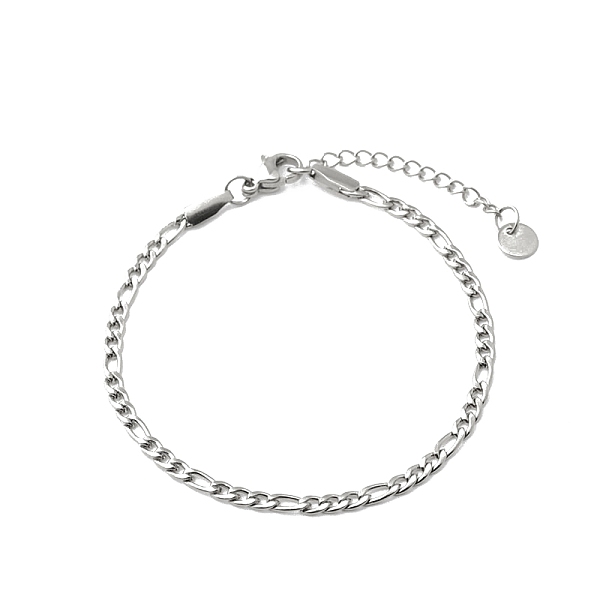 PandaHall Stainless Steel Figaro Chain Bracelet, Stainless Steel Color, 7-1/8 inch(18cm) Stainless Steel
PandaHall Stainless Steel Figaro Chain Bracelet, Stainless Steel Color, 7-1/8 inch(18cm) Stainless Steel