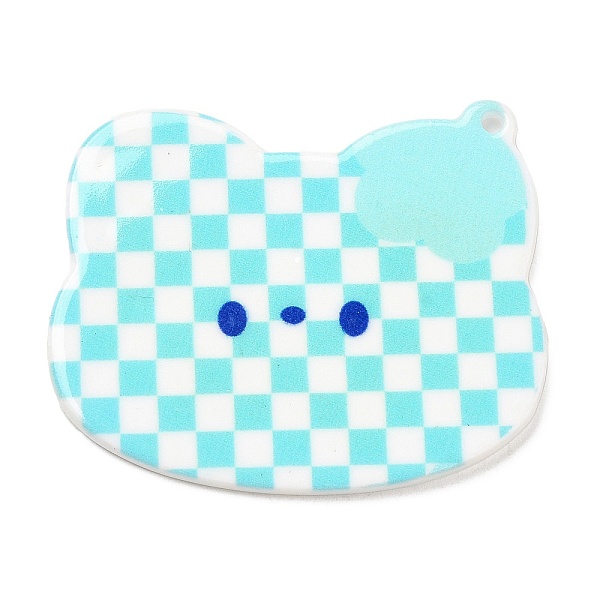 PandaHall Acrylic Pendants, Checkerboard with Cat, Pale Turquoise, 49x45.5x2mm, Hole: 1.6mm Acrylic Cat Shape
PandaHall Acrylic Pendants, Checkerboard with Cat, Pale Turquoise, 49x45.5x2mm, Hole: 1.6mm Acrylic Cat Shape