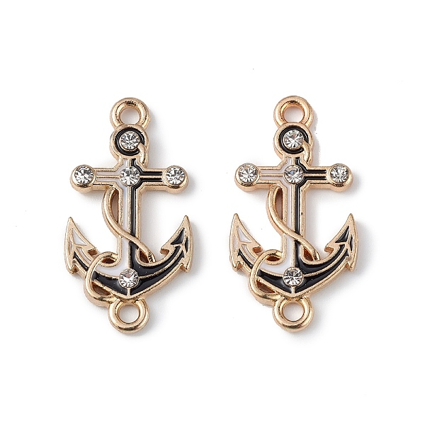 PandaHall Alloy Enamel Connector Charms, Anchor Links with Crystal Rhinestone, Light Gold, Cadmium Free & Nickel Free & Lead Free, Black...
PandaHall Alloy Enamel Connector Charms, Anchor Links with Crystal Rhinestone, Light Gold, Cadmium Free & Nickel Free & Lead Free, Black...