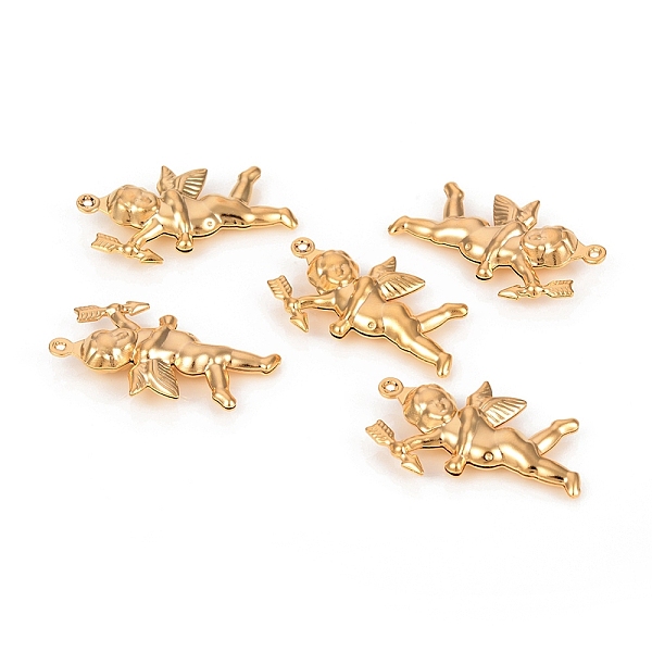 PandaHall Valentine's Day 304 Stainless Steel Pendants, Cupid/Cherub, Golden, 26x15.3x5mm, Hole: 1mm 304 Stainless Steel Angel & Fairy
PandaHall Valentine's Day 304 Stainless Steel Pendants, Cupid/Cherub, Golden, 26x15.3x5mm, Hole: 1mm 304 Stainless Steel Angel & Fairy