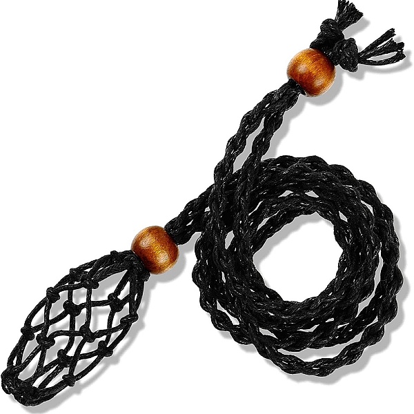 PandaHall Adjustable Braided Waxed Cord Macrame Pouch Necklace Making, Interchangeable Stone, with Wood Beads, Black, 39-3/8x1/8 inch...
PandaHall Adjustable Braided Waxed Cord Macrame Pouch Necklace Making, Interchangeable Stone, with Wood Beads, Black, 39-3/8x1/8 inch...