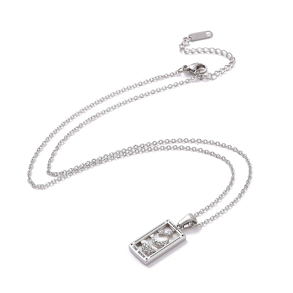 PandaHall Rhinestone Tarot Card Pendant Necklace with Enamel, Stainless Steel Color Stainless Steel Jewelry for Women, The Moon XVIII, 19.69...
PandaHall Rhinestone Tarot Card Pendant Necklace with Enamel, Stainless Steel Color Stainless Steel Jewelry for Women, The Moon XVIII, 19.69...