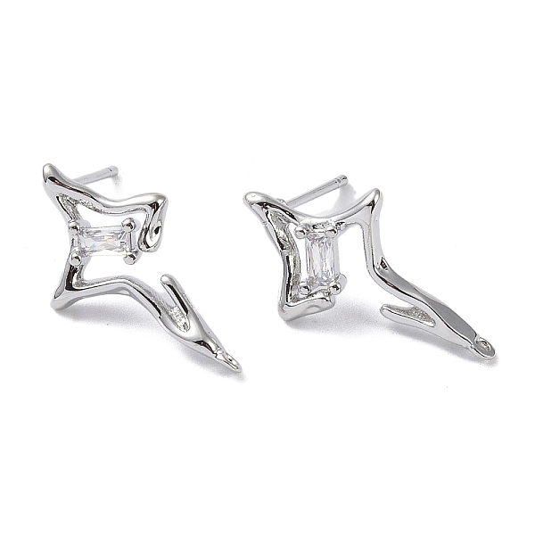 PandaHall Brass with Cubic Zirconia Rhombus Stud Earrings Findings, with 925 Sterling Silver Pins, Star, Platinum, 12x12x2.5mm, Hole: 1mm...
PandaHall Brass with Cubic Zirconia Rhombus Stud Earrings Findings, with 925 Sterling Silver Pins, Star, Platinum, 12x12x2.5mm, Hole: 1mm...