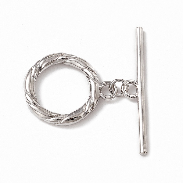 PandaHall Brass Toggle Clasps, Twist Ring, Real Platinum Plated, Ring: 23.5x19.5x3mm, Hole: 3mm, Bar: 35x6x2mm, Hole: 3mm Brass Ring
PandaHall Brass Toggle Clasps, Twist Ring, Real Platinum Plated, Ring: 23.5x19.5x3mm, Hole: 3mm, Bar: 35x6x2mm, Hole: 3mm Brass Ring