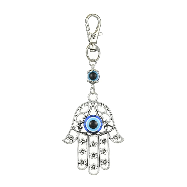 PandaHall Alloy with Resin Evil Eye Pendant Decoration, with Alloy Swivel Lobster Claw Clasps, Hamsa Hand, 103mm Alloy Hamsa Hand
PandaHall Alloy with Resin Evil Eye Pendant Decoration, with Alloy Swivel Lobster Claw Clasps, Hamsa Hand, 103mm Alloy Hamsa Hand