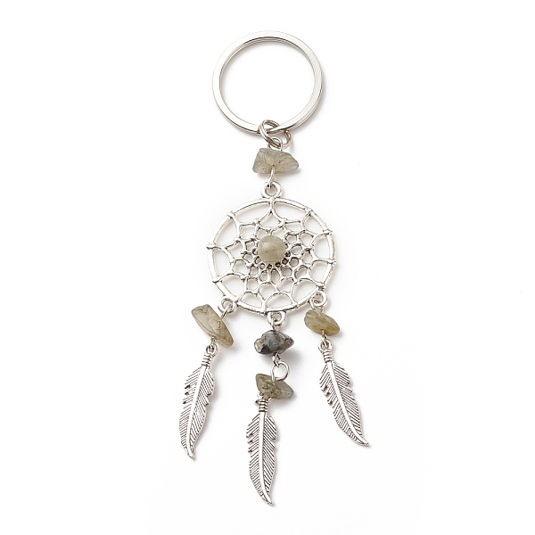 PandaHall Natural Labradorite Keychain, with Iron, 304 Stainless Steel & Alloy Findings, Woven Net/Web with Feather, 11.4~11.8cm Labradorite...
PandaHall Natural Labradorite Keychain, with Iron, 304 Stainless Steel & Alloy Findings, Woven Net/Web with Feather, 11.4~11.8cm Labradorite...