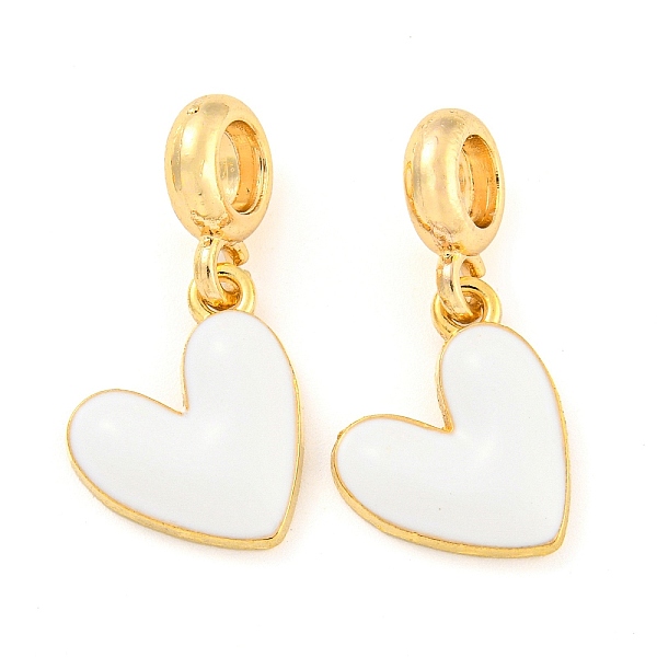 PandaHall Rack Plating Alloy Enamel Heart European Dangle Charms, Large Hole Pendants, Golden, Cadmium Free & Nickel Free & Lead Free, White...
PandaHall Rack Plating Alloy Enamel Heart European Dangle Charms, Large Hole Pendants, Golden, Cadmium Free & Nickel Free & Lead Free, White...