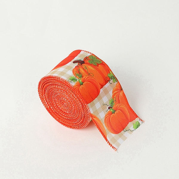 PandaHall 10M Thanksgiving Day Theme Wired Linen Ribbon, Pumpkin Pattern, Dark Orange, 2-1/2 inch(63mm), about 10.94 Yards(10m)/Roll Cloth...
PandaHall 10M Thanksgiving Day Theme Wired Linen Ribbon, Pumpkin Pattern, Dark Orange, 2-1/2 inch(63mm), about 10.94 Yards(10m)/Roll Cloth...
