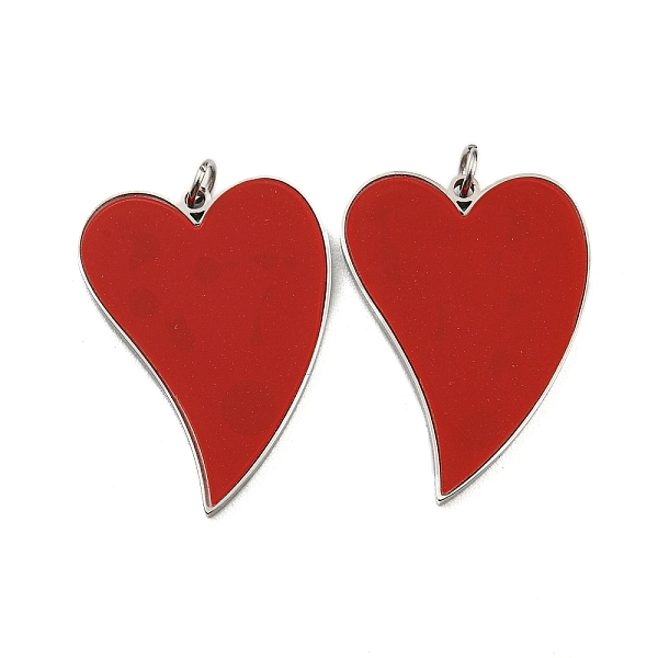 PandaHall 304 Stainless Steel Pendants, with Enamel and Jump Ring, Heart Charm, Stainless Steel Color, 25x18x1.5mm, Hole: 2.5mm Stainless..., Red
PandaHall 304 Stainless Steel Pendants, with Enamel and Jump Ring, Heart Charm, Stainless Steel Color, 25x18x1.5mm, Hole: 2.5mm Stainless..., Red