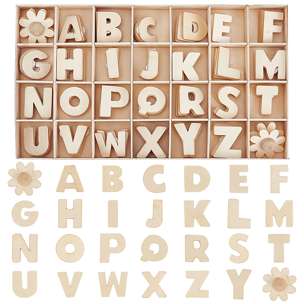 PandaHall PH 108pcs Wood Alphabet Letters 22.5~28mm Unfinished Wooden Letters Ornaments A~Z Flower Wood Pieces Small Wooden Capital Letters...
PandaHall PH 108pcs Wood Alphabet Letters 22.5~28mm Unfinished Wooden Letters Ornaments A~Z Flower Wood Pieces Small Wooden Capital Letters...
