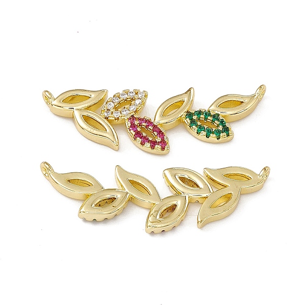 PandaHall Rack Plating Brass Micro Pave Colorful Cubic Zirconia Connector Charms, Cadmium Free & Lead Free, Leaf Links, Real 18K Gold Plated...
PandaHall Rack Plating Brass Micro Pave Colorful Cubic Zirconia Connector Charms, Cadmium Free & Lead Free, Leaf Links, Real 18K Gold Plated...
