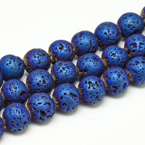 PandaHall Electroplate Natural Lava Rock Beads Strands, Matte Style, Round, Blue Plated, 6~7mm, Hole: 1mm, about 60pcs/strand, 14.7~15.1...
PandaHall Electroplate Natural Lava Rock Beads Strands, Matte Style, Round, Blue Plated, 6~7mm, Hole: 1mm, about 60pcs/strand, 14.7~15.1...