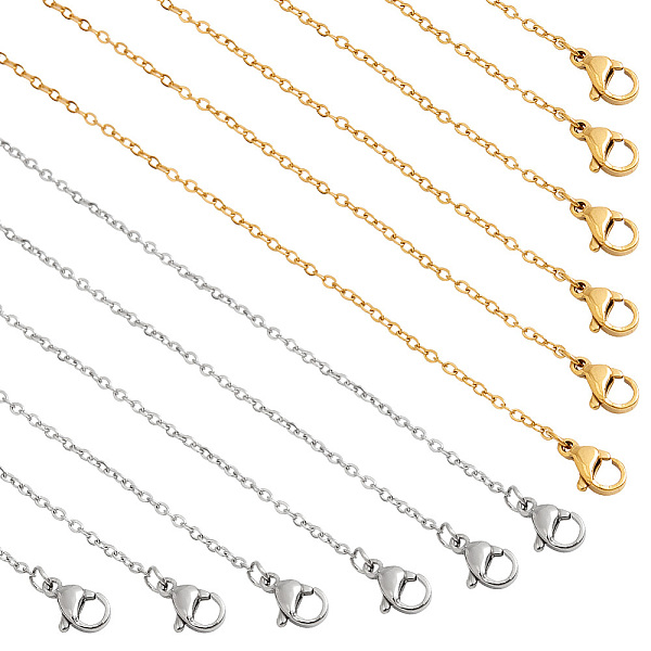 PandaHall 20Pcs 2 Colors 304 Stainless Steel Cable Chain Necklaces Set, for Beadable Necklace Making, Golden & Stainless Steel Color, 17.72...
PandaHall 20Pcs 2 Colors 304 Stainless Steel Cable Chain Necklaces Set, for Beadable Necklace Making, Golden & Stainless Steel Color, 17.72...