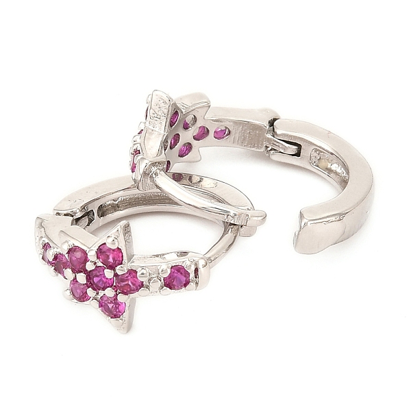 PandaHall Brass Micro Pave Cubic Zirconia Hoop Earrings, Real Platinum Plated, Star, Medium Violet Red, 14x15x8mm, Pin: 1mm Cubic Zirconia...
PandaHall Brass Micro Pave Cubic Zirconia Hoop Earrings, Real Platinum Plated, Star, Medium Violet Red, 14x15x8mm, Pin: 1mm Cubic Zirconia...