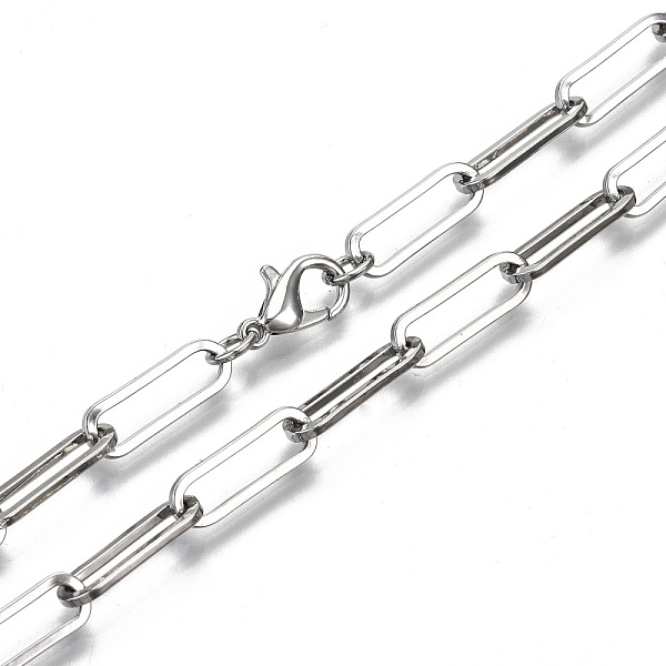 PandaHall Brass Paperclip Chains, Drawn Elongated Cable Chains Necklace Making, with Lobster Claw Clasps, Platinum, 17.71 inch(45cm) long...
PandaHall Brass Paperclip Chains, Drawn Elongated Cable Chains Necklace Making, with Lobster Claw Clasps, Platinum, 17.71 inch(45cm) long...