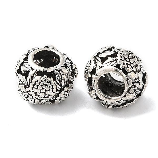 PandaHall Rack Plating Alloy European Beads, Cadmium Free & Nickel Free & Lead Free, Large Hole Beads, Rondelle with Flower, Antique Silver...
PandaHall Rack Plating Alloy European Beads, Cadmium Free & Nickel Free & Lead Free, Large Hole Beads, Rondelle with Flower, Antique Silver...