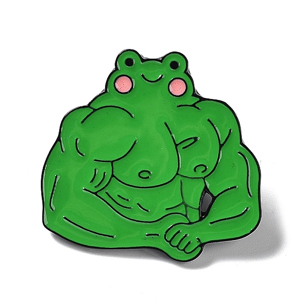 PandaHall Black Zinc Alloy Brooches, Muscular Fitness Frog Enamel Pins, Green, 28x29.5x1mm Alloy+Enamel Frog Green
PandaHall Black Zinc Alloy Brooches, Muscular Fitness Frog Enamel Pins, Green, 28x29.5x1mm Alloy+Enamel Frog Green