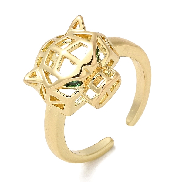 PandaHall Brass Open Cuff Ring, with Cubic Zirconia, Origami Style Leopard Head Ring for Women, Real 18K Gold Plated, US Size 6 3/4(17.1mm)...
PandaHall Brass Open Cuff Ring, with Cubic Zirconia, Origami Style Leopard Head Ring for Women, Real 18K Gold Plated, US Size 6 3/4(17.1mm)...