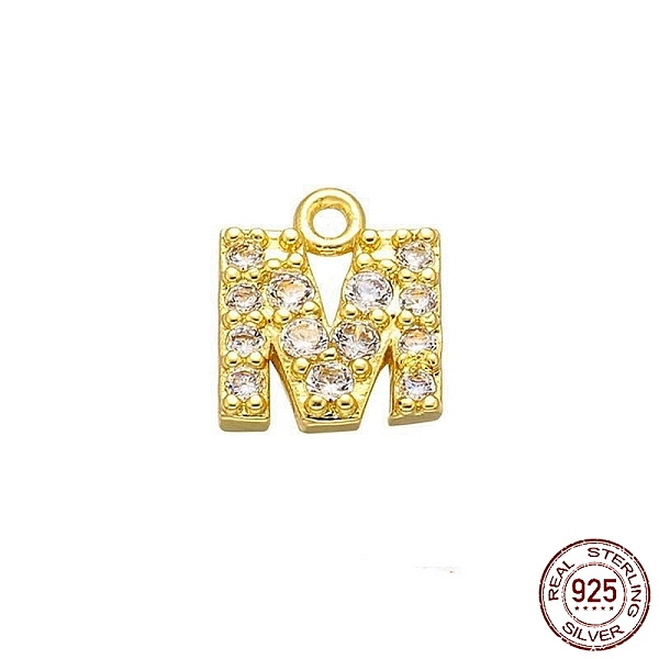 PandaHall Real 18K Gold Plated 925 Sterling Silver Micro Pave Clear Cubic Zirconia Charms, Initial Letter, Letter M, 8x7x1.5mm, Hole: 0.9mm...
PandaHall Real 18K Gold Plated 925 Sterling Silver Micro Pave Clear Cubic Zirconia Charms, Initial Letter, Letter M, 8x7x1.5mm, Hole: 0.9mm...