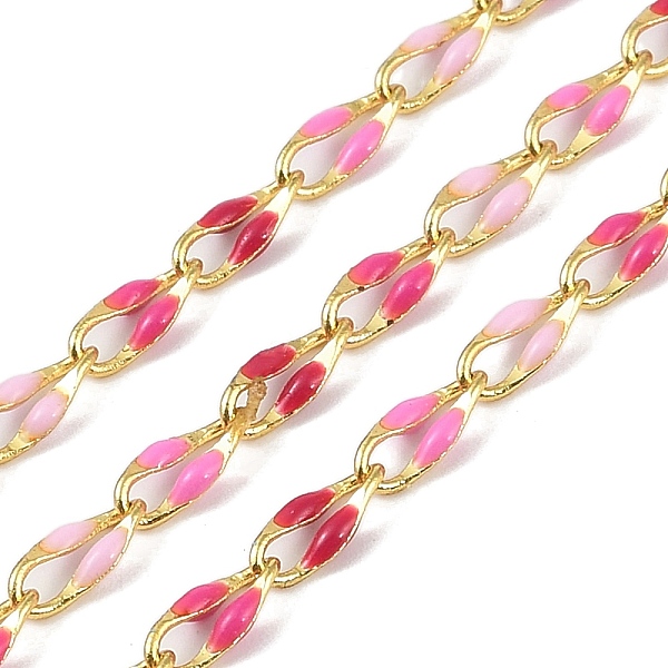PandaHall Ion Plating(IP) Brass Enamel Link Chains, with Spool, Soldered, Real 18K Gold Plated, Pearl Pink, 8.5x4x2mm, about 32.81 Feet...
PandaHall Ion Plating(IP) Brass Enamel Link Chains, with Spool, Soldered, Real 18K Gold Plated, Pearl Pink, 8.5x4x2mm, about 32.81 Feet...