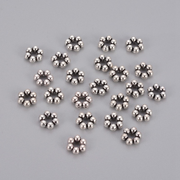 PandaHall Tibetan Style Daisy Spacer Beads, Lead Free & Nickel Free & Cadmium Free, Flower, Antique Silver Color, Size: about 8mm in...
PandaHall Tibetan Style Daisy Spacer Beads, Lead Free & Nickel Free & Cadmium Free, Flower, Antique Silver Color, Size: about 8mm in...