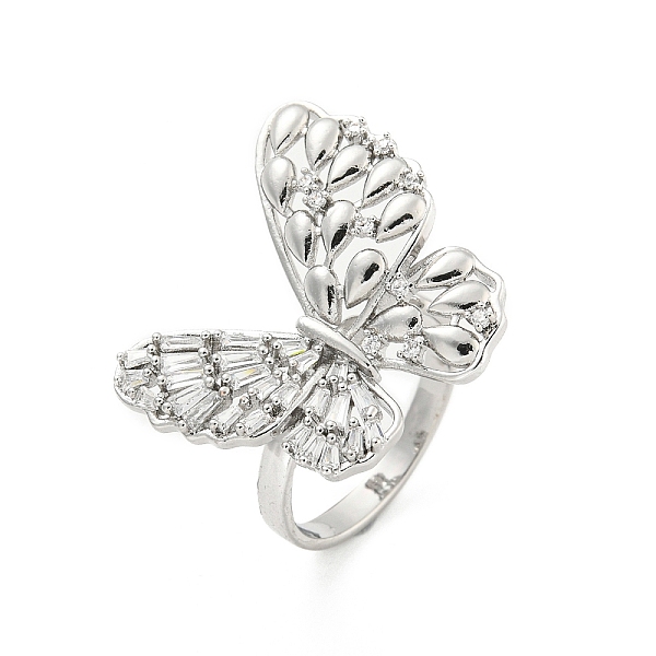 PandaHall Brass Micro Pave Cubic Zirconia Cuff Rings, Butterfly Open Rings for Women, Long-Lasting Plated, Platinum, Adjustable Brass+Cubic..., Clear
PandaHall Brass Micro Pave Cubic Zirconia Cuff Rings, Butterfly Open Rings for Women, Long-Lasting Plated, Platinum, Adjustable Brass+Cubic..., Clear