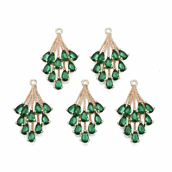 PandaHall Brass Micro Pave Cubic Zirconia Pendants, with Glass, Long-Lasting Plated, Light Gold, Teardrop, Sea Green, 29x16.5x7mm, Hole...
PandaHall Brass Micro Pave Cubic Zirconia Pendants, with Glass, Long-Lasting Plated, Light Gold, Teardrop, Sea Green, 29x16.5x7mm, Hole...