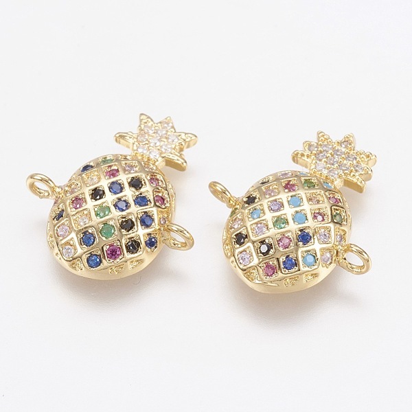 PandaHall Brass Micro Pave Cubic Zirconia Links, Pineapple, Golden, 17x15.5x3.5mm, Hole: 1mm Brass+Cubic Zirconia Fruit
PandaHall Brass Micro Pave Cubic Zirconia Links, Pineapple, Golden, 17x15.5x3.5mm, Hole: 1mm Brass+Cubic Zirconia Fruit