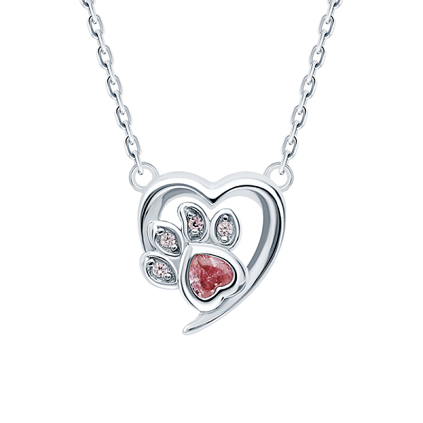 PandaHall S925 Sterling Silver Red Heart Cat Paw Print Pendant Necklace, Sweet Cute Collarbone Chain for Women Sterling Silver Heart Red
PandaHall S925 Sterling Silver Red Heart Cat Paw Print Pendant Necklace, Sweet Cute Collarbone Chain for Women Sterling Silver Heart Red