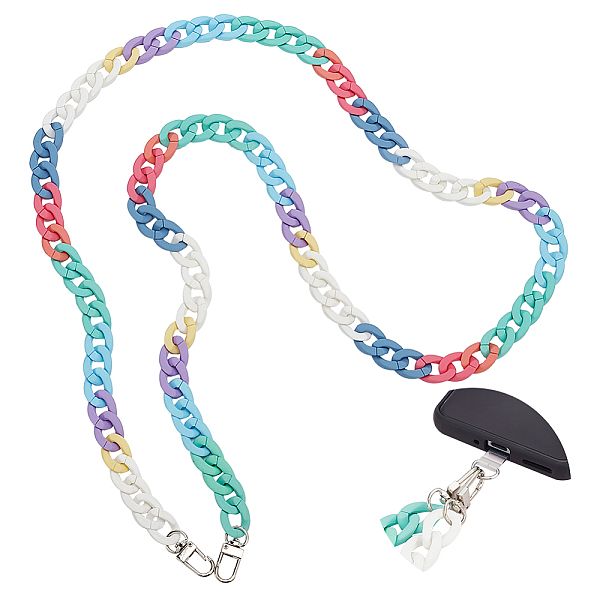 PandaHall WADORN 50 Inch Acrylic Curb Chain Mobile Strap, Rainbow Acrylic Purse Chain Strap Resin Crossbody Bag Strap Replacement with TPU...
PandaHall WADORN 50 Inch Acrylic Curb Chain Mobile Strap, Rainbow Acrylic Purse Chain Strap Resin Crossbody Bag Strap Replacement with TPU...