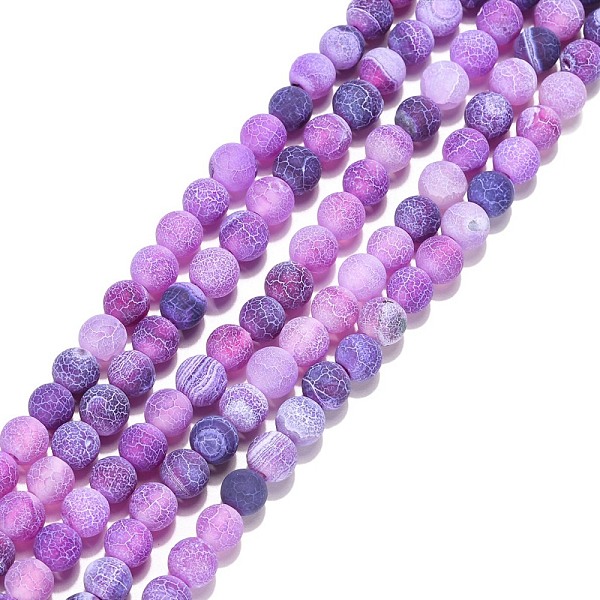 PandaHall Natural Crackle Agate Beads Strands, Dyed, Round, Grade A, Purple, 6mm, Hole: 1mm, about 63pcs/strand, 15.5inch Crackle Agate...
PandaHall Natural Crackle Agate Beads Strands, Dyed, Round, Grade A, Purple, 6mm, Hole: 1mm, about 63pcs/strand, 15.5inch Crackle Agate...