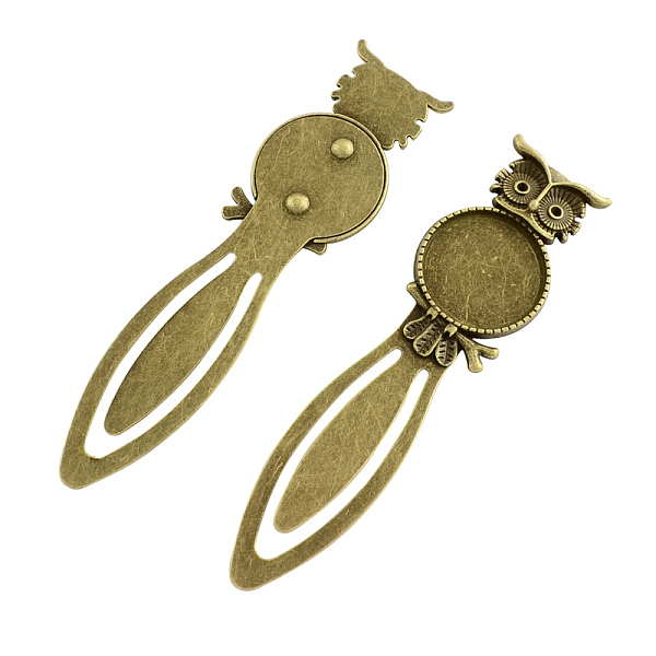 PandaHall Owl Vintage Tibetan Style Alloy Bookmarks Cabochon Settings, Lead Free & Cadmium Free & Nickel Free, Antique Bronze, Flat Round...
PandaHall Owl Vintage Tibetan Style Alloy Bookmarks Cabochon Settings, Lead Free & Cadmium Free & Nickel Free, Antique Bronze, Flat Round...