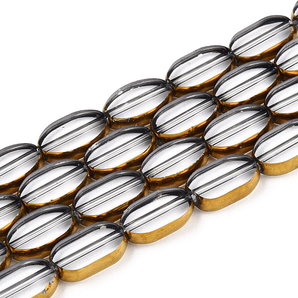 PandaHall Electroplated Glass Beads Strands, Edge Plated, Oval, Clear, 9.5x6x2.5mm, Hole: 1.2mm, about 55pcs/strand, 21.65 inch(55cm) Glass...
PandaHall Electroplated Glass Beads Strands, Edge Plated, Oval, Clear, 9.5x6x2.5mm, Hole: 1.2mm, about 55pcs/strand, 21.65 inch(55cm) Glass...