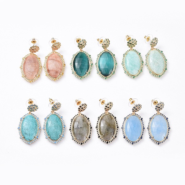PandaHall Natural & Synthetic Gemstone Dangle Stud Earrings, with Brass Rhinestone Findings, Brass Ear Nuts, Earring Backs, with Plastic..., Multicolor
PandaHall Natural & Synthetic Gemstone Dangle Stud Earrings, with Brass Rhinestone Findings, Brass Ear Nuts, Earring Backs, with Plastic..., Multicolor