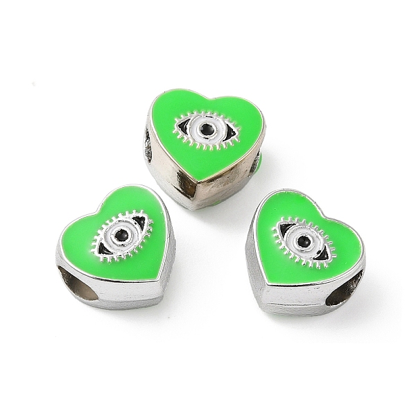 PandaHall CCB Plastic European Beads, Large Hole Beads, Heart with Evil Eyes, Lime, 11x11.5x8mm, Hole: 5mm Plastic Heart Green
PandaHall CCB Plastic European Beads, Large Hole Beads, Heart with Evil Eyes, Lime, 11x11.5x8mm, Hole: 5mm Plastic Heart Green