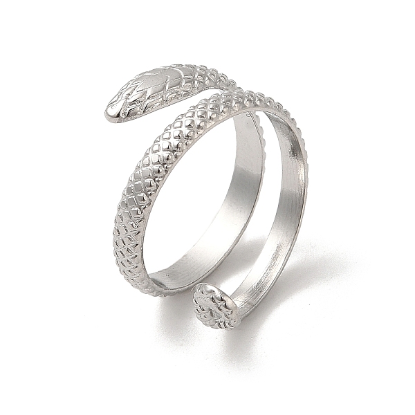 PandaHall 304 Stainless Steel Cuff Rings for Women, Snake, Stainless Steel Color, US Size 8 1/4(18.3mm) 304 Stainless Steel Snake
PandaHall 304 Stainless Steel Cuff Rings for Women, Snake, Stainless Steel Color, US Size 8 1/4(18.3mm) 304 Stainless Steel Snake