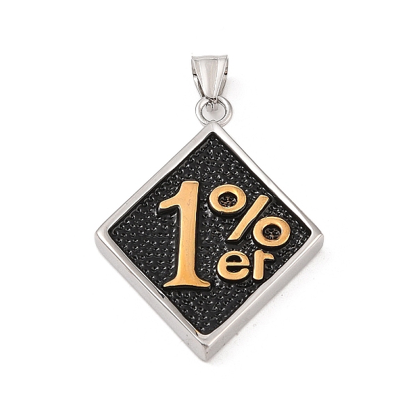 PandaHall 304 Stainless Steel Big Pendants, Rhombus with 1%er Charm, Mixed Color, 52.5x38x4mm, Hole: 4x7mm 304 Stainless Steel Rhombus
PandaHall 304 Stainless Steel Big Pendants, Rhombus with 1%er Charm, Mixed Color, 52.5x38x4mm, Hole: 4x7mm 304 Stainless Steel Rhombus