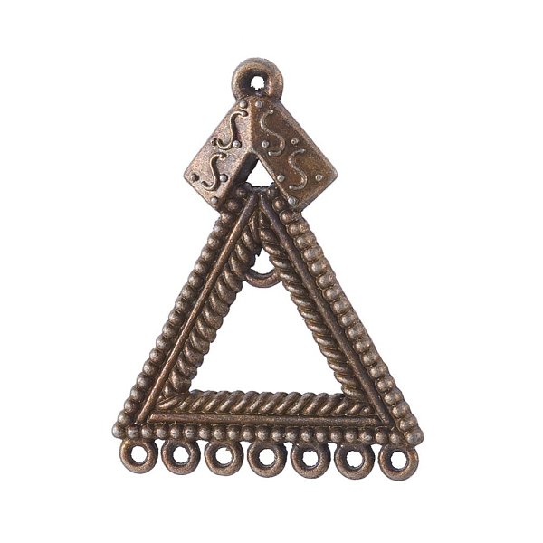 PandaHall Tibetan Style Alloy Chandelier Components, Triangle, Antique Bronze, 43.5x34x2mm, Hole: 1mm Alloy Triangle
PandaHall Tibetan Style Alloy Chandelier Components, Triangle, Antique Bronze, 43.5x34x2mm, Hole: 1mm Alloy Triangle