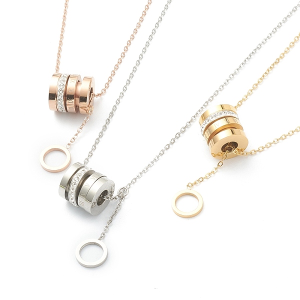 PandaHall 304 Stainless Steel Pendant Necklaces, with Polymer Clay Rhinestone, Ring with Column, Roman Numerals, Mixed Color, 15.94 inch..., Clear
PandaHall 304 Stainless Steel Pendant Necklaces, with Polymer Clay Rhinestone, Ring with Column, Roman Numerals, Mixed Color, 15.94 inch..., Clear