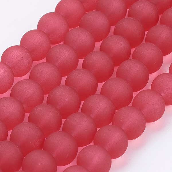 PandaHall Transparent Glass Bead Strands, Frosted, Round, Crimson, 10mm, Hole: 1.3~1.6mm, about 80pcs/strand, 31.4 inch Glass Round Pink
PandaHall Transparent Glass Bead Strands, Frosted, Round, Crimson, 10mm, Hole: 1.3~1.6mm, about 80pcs/strand, 31.4 inch Glass Round Pink
